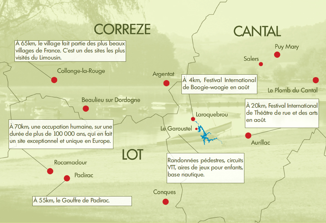 Carte de situation Camping Le Garoustel